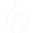 White flame icon